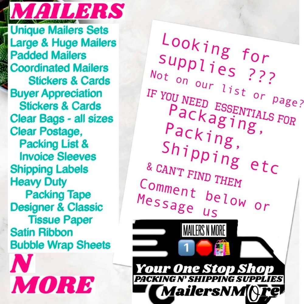 Looking for Supplies? Comment below